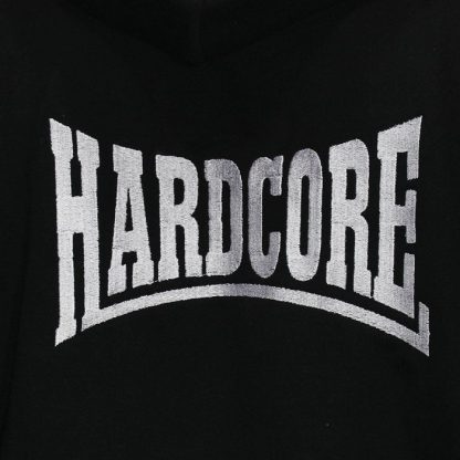 Hardcore Hardcore Embroidered Logo Zipper Hoodie Jacket - High Quality - Image 4