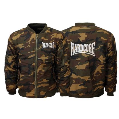 Hardcore Hardcore Camouflage Embroidered Logo Bomberjack Jacket - High Quality