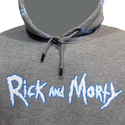 Rick and Morty Rick and Morty Do Me A Solid Hoodie Sweater Pullover Gray- - Image 7