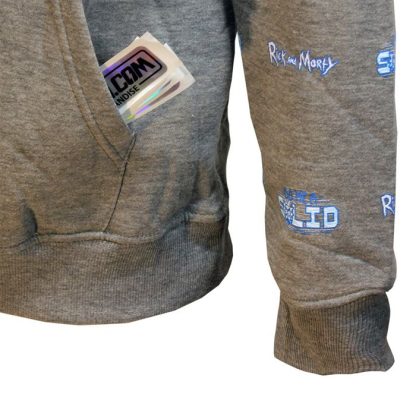 Rick and Morty Rick and Morty Do Me A Solid Hoodie Sweater Pullover Gray- - Image 8