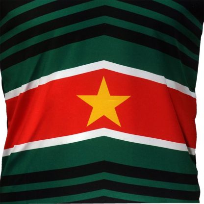 Suriname Surinam Techno Style Football Kit Set T-Shirt + Shorts Black / Green - Image 5