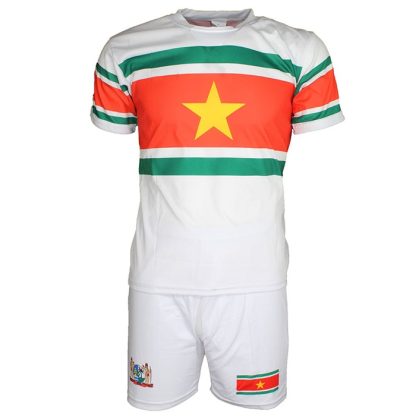 Suriname Suriname Flag Football Sports T-Shirt + Shorts Outfit Set - Image 4