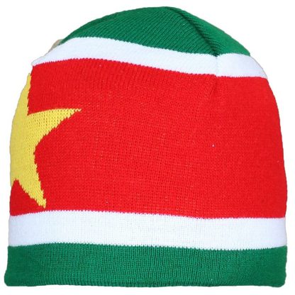 Suriname Suriname Flag Knitted Beanie Hat - Original Design - Image 2