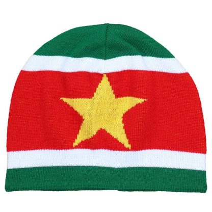 Suriname Suriname Flag Knitted Beanie Hat - Original Design - Image 3