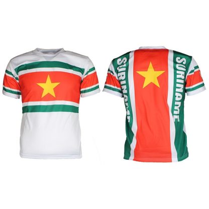Suriname Suriname Flag Football Sports T-Shirt - Image 4