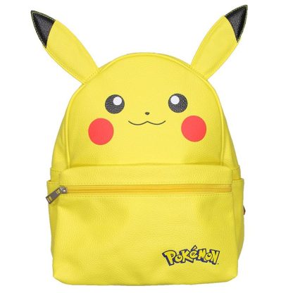 Pokémon Pokémon Pikachu PU Leather Backpack with Ears Yellow