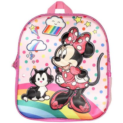 Minnie Mouse Minnie Mouse Rainbow 3D Kids Small Backpack Pink - Image 3