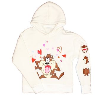 Looney Tunes Looney Tunes Taz Tasmanian Devil Love Hearts Women Hoodie Sweater Pullover