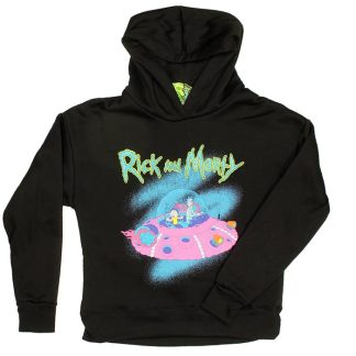 Rick and Morty Rick and Morty Spaceship Women's Hoodie Pullover