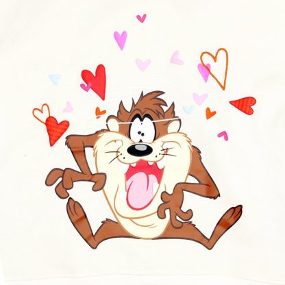 Looney Tunes Looney Tunes Taz Tasmanian Devil Love Hearts Women Hoodie Sweater Pullover - Image 2