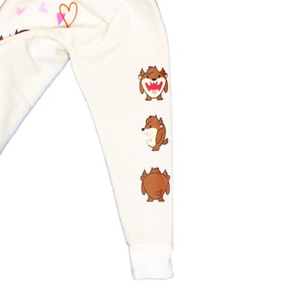 Looney Tunes Looney Tunes Taz Tasmanian Devil Love Hearts Women Hoodie Sweater Pullover - Image 3