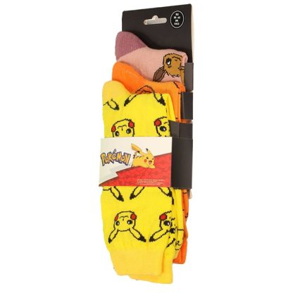 Pokémon Pokemon Charmander Eevee Pikachu Socks 3 Pack - Image 2